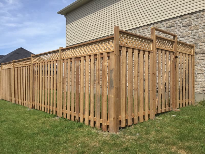 custom residential wood fence