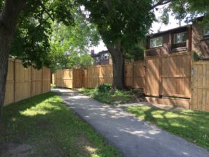 custom wood condo fence