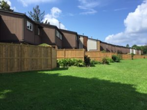new wood fence for condo community