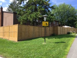 wood fence for condo community