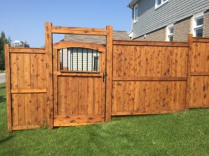 new custom wood gate