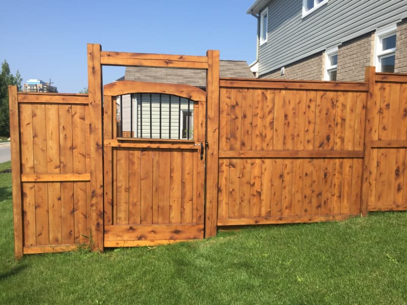 new custom wood gate