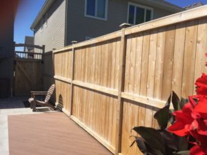 new red cedar fence installed